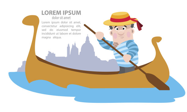 威尼斯贡多拉或贡多拉船夫图片下载