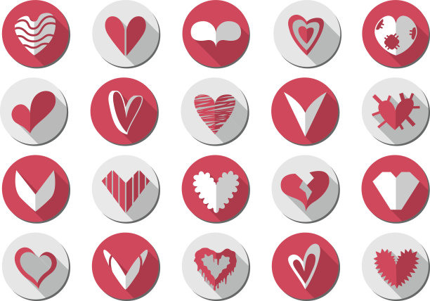 心脏图标阴影图片下载