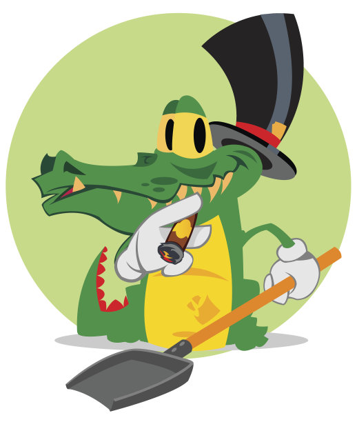 矢量卡通可爱鳄鱼图片下载