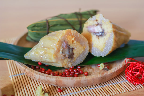 中国饺子，粽子通常在节日期间吃素材图片