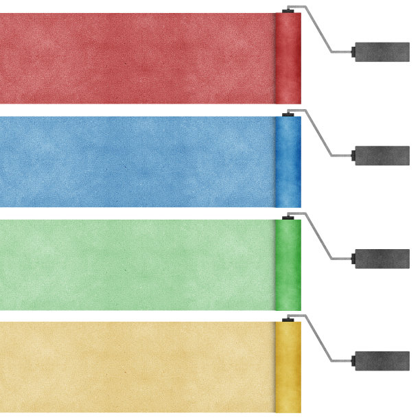 用再生纸制成的油漆滚筒图片下载