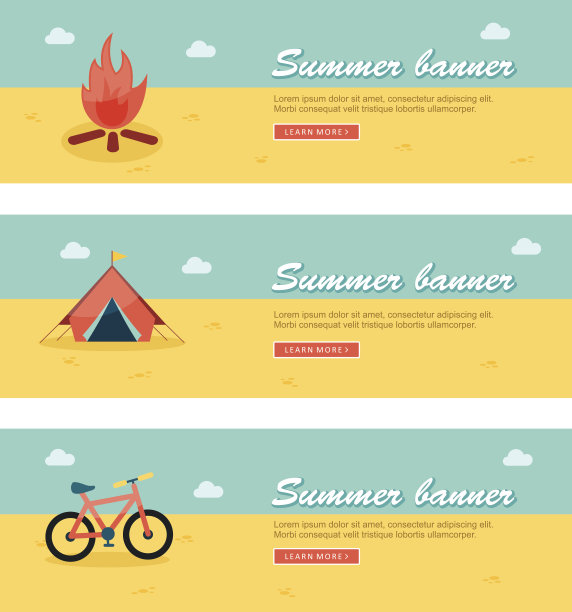 旅游和度假矢量横幅图片下载