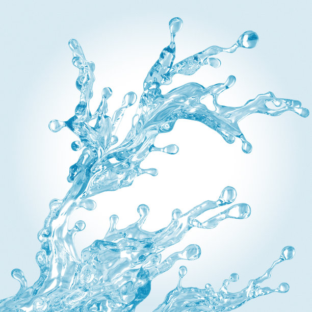 3d抽象自然水溅波。图片下载