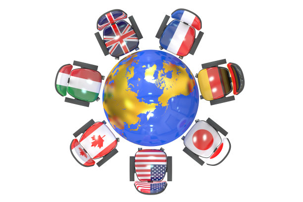 G7峰会G7概念，3D渲染图片下载