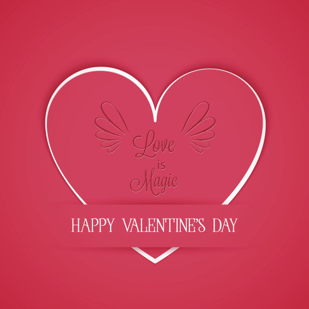 情人卡与线心和爱是魔术短语图片下载