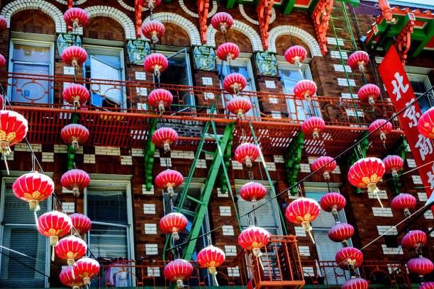 唐人街灯笼图片下载