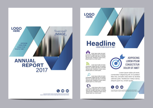 宣传册布局设计模板。年度报告传单传单载体图片下载