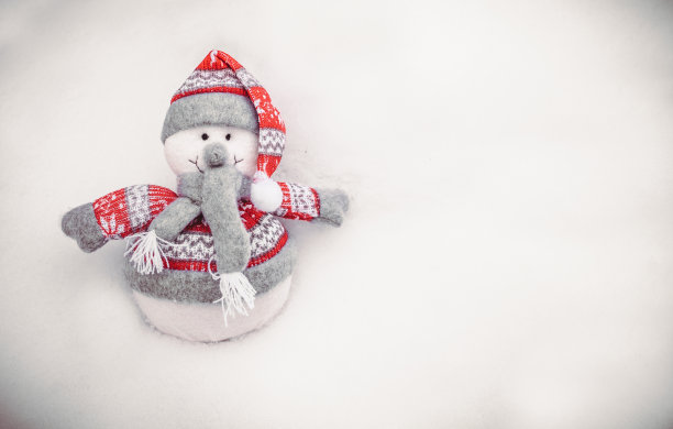 白色背景上的雪人图片下载