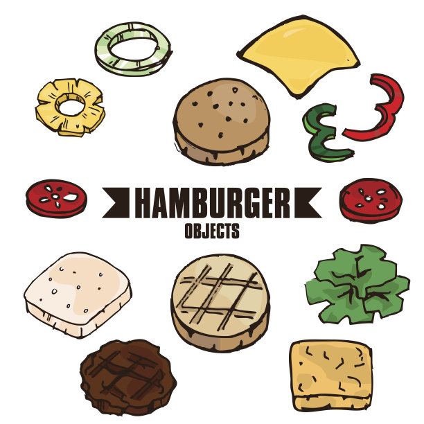 汉堡对象图片下载