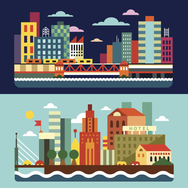 城市的天际线。大都市图片下载