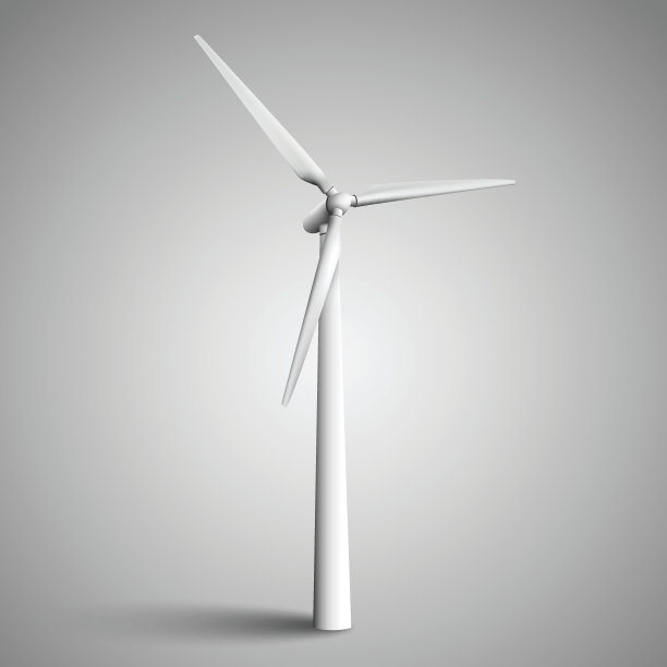 孤立的风力涡轮机图片下载