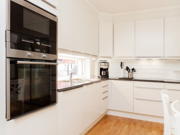 斯堪的纳维亚式厨房的华丽内饰图片下载