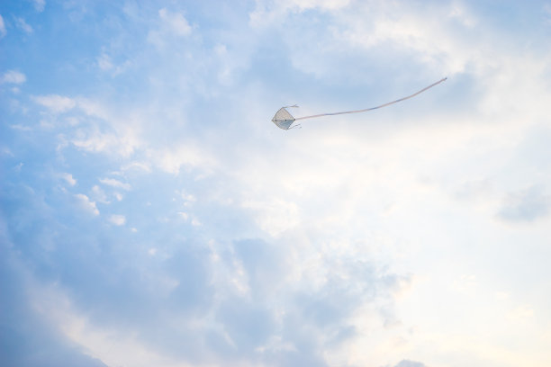 风筝在风中飞得很高。图片下载