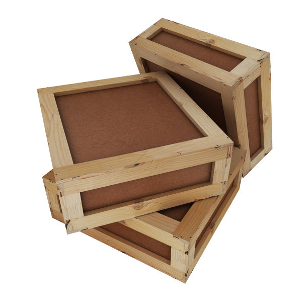 板条箱与剪切路径隔离图片下载