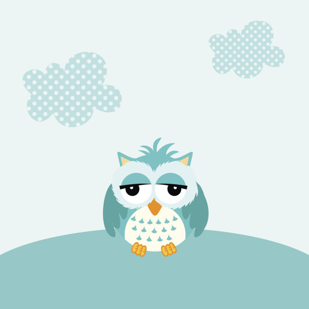 猫头鹰宝宝背景图片下载