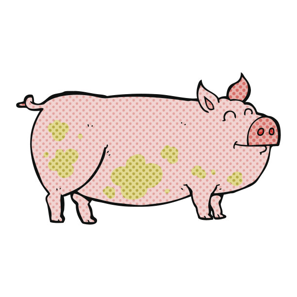 卡通泥泞的猪图片下载