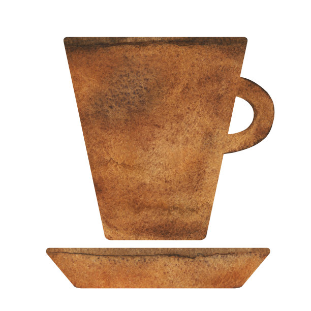 水彩茶杯、咖啡杯配茶碟图片下载