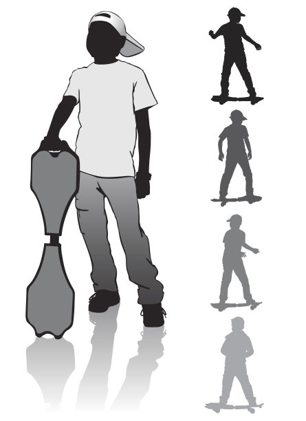 男孩滑冰板图片下载