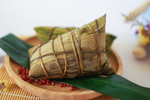 中国饺子，粽子通常在节日期间吃素材图片