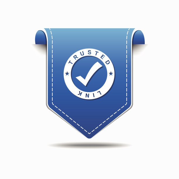 可信链接蓝色矢量图标设计图片下载