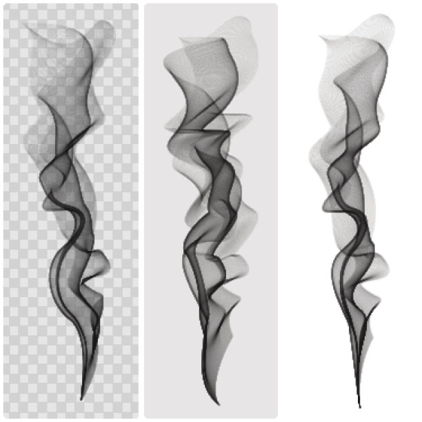 真实的黑烟。向量图片下载