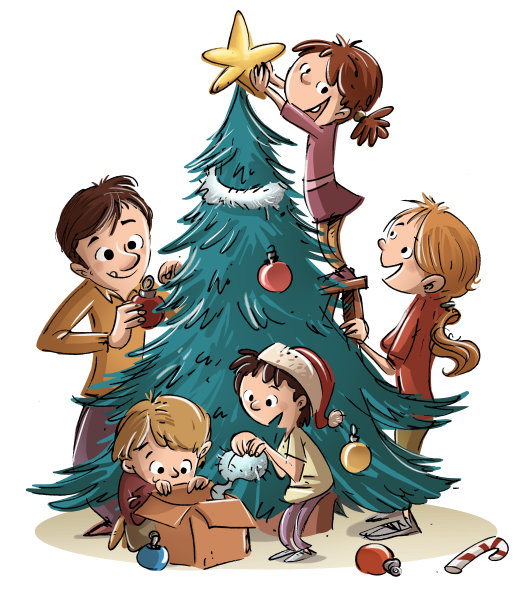 家庭装饰圣诞树图片下载