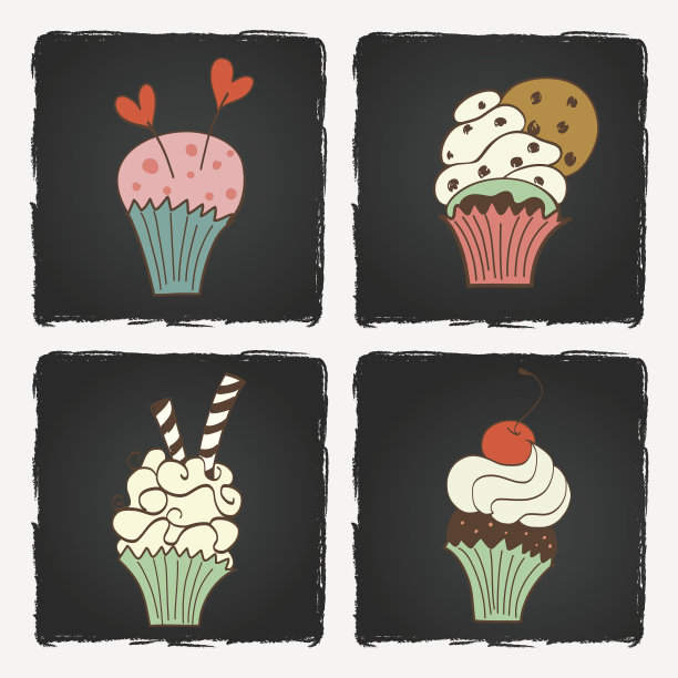 涂鸦蛋糕。图片下载