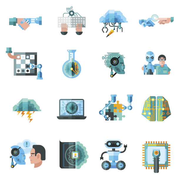 人工智能图标集图片下载