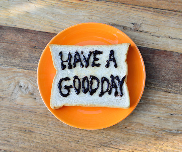 早餐“祝你一天愉快”图片下载