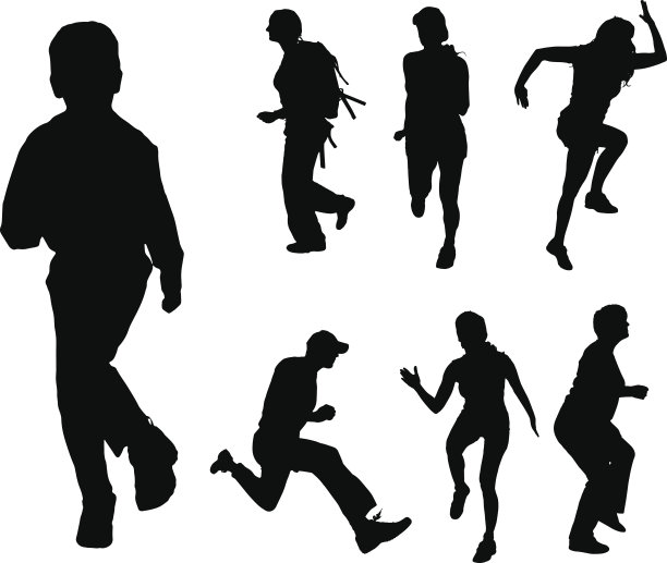 矢量剪影的人。图片下载