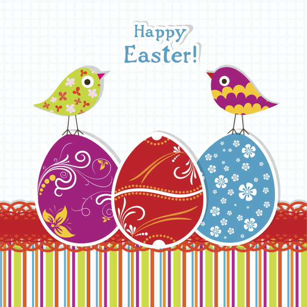 复活节贺卡模板图片下载