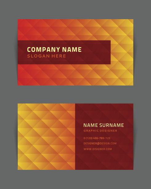 向量抽象创意名片设计模板图片下载