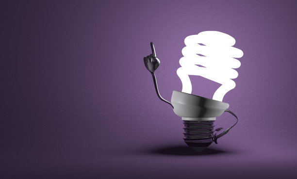 灵光一现的螺旋灯泡特征图片下载