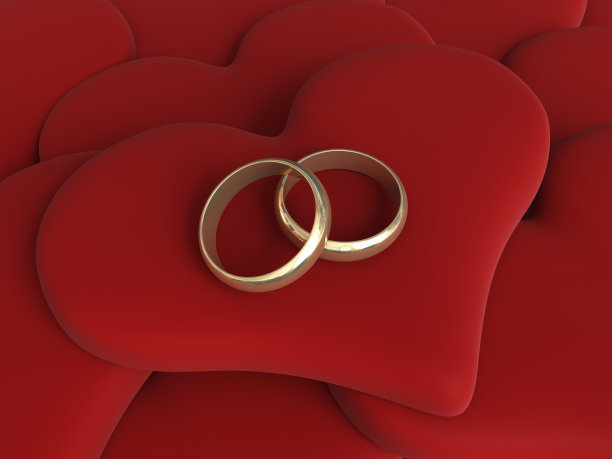 心形婚戒图片下载