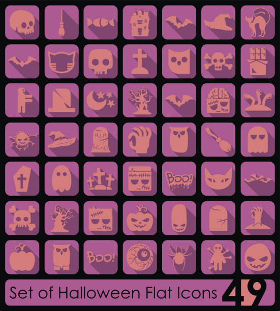 万圣节图标套装图片下载