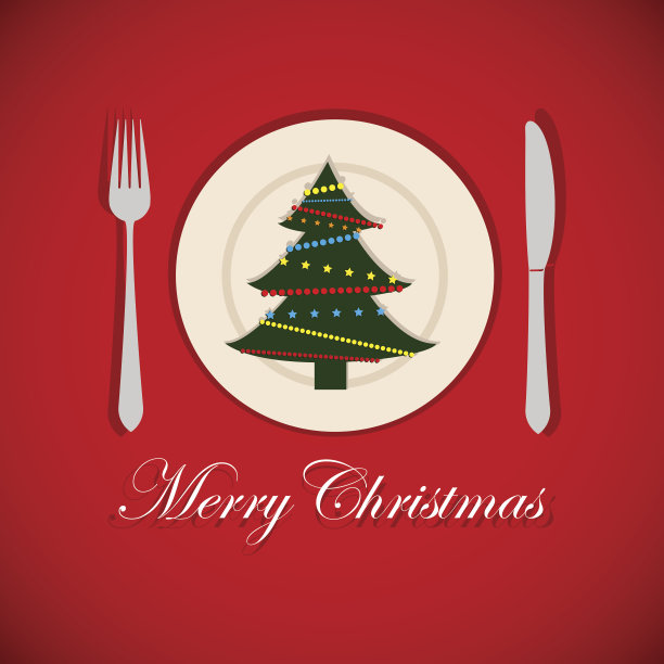 盘子里的圣诞树图片下载