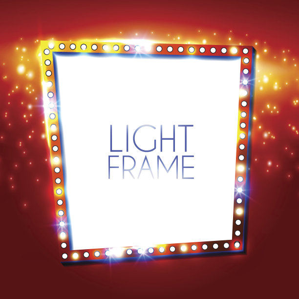 抽象的闪亮的框架。复古的旗帜。矢量图图片下载