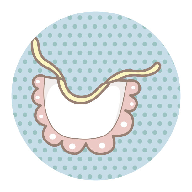 婴儿围嘴主题元素图片下载