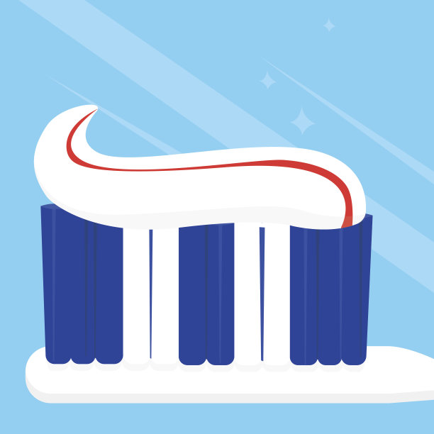 印有牙膏的牙刷图片下载