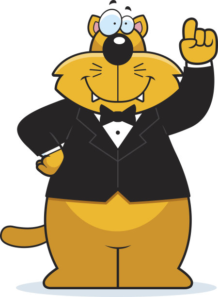 卡通猫燕尾服图片下载