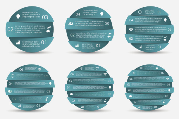 矢量元素的信息图表。素材图片