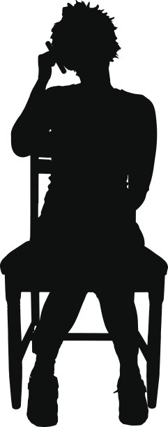 一个女人的矢量剪影。图片下载