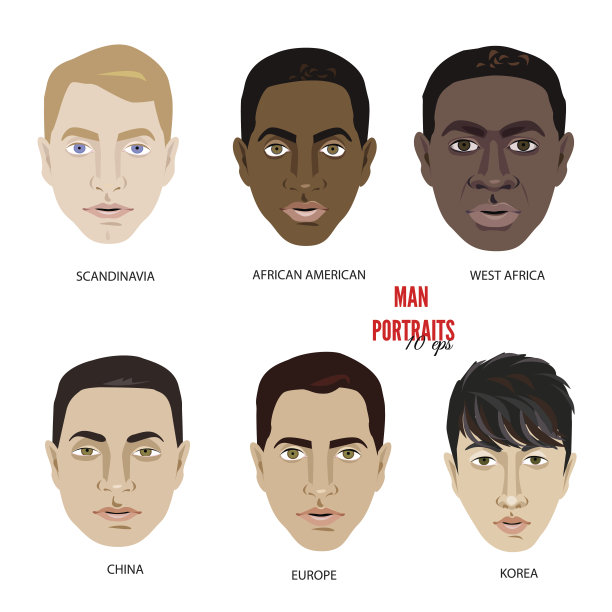 一系列不同的角色。图片下载