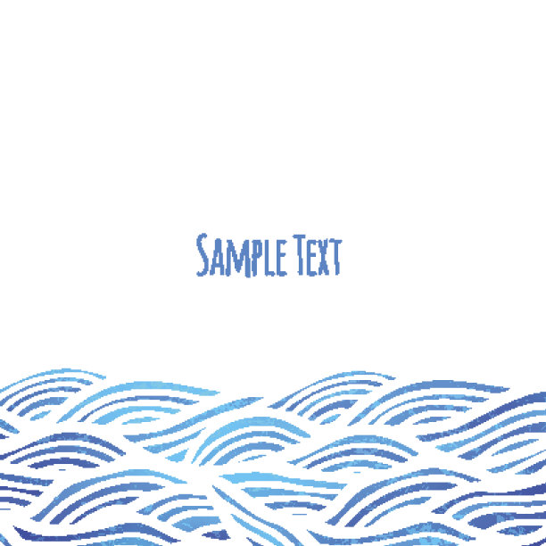 波浪背景，矢量图图片下载