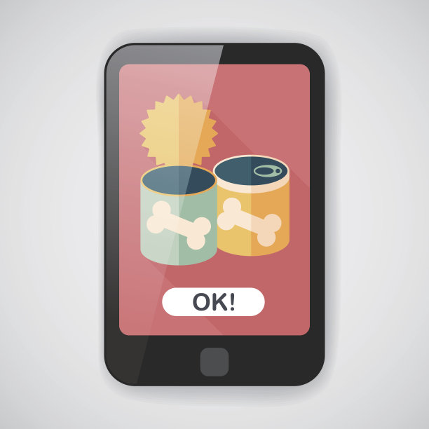 宠物狗粮可以平图标与长影子，eps10图片下载