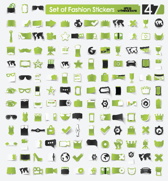 时尚贴纸套装图片下载