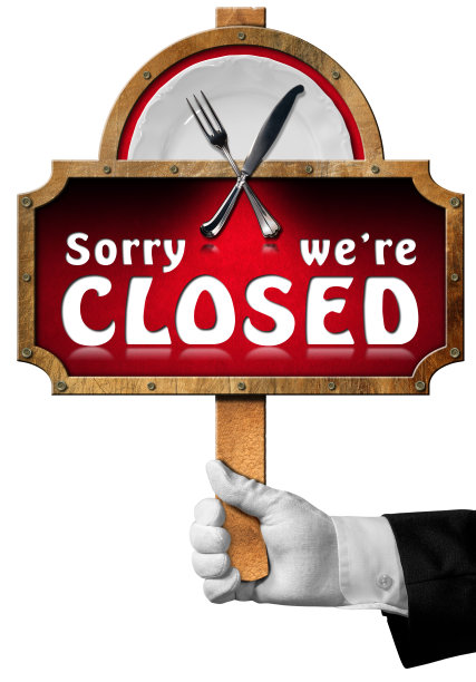 对不起，我们关门了-服务员举手示意图片下载