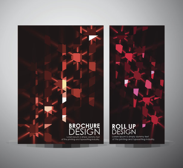 摘要宣传册是商业设计的模板还是卷起来的。图片下载