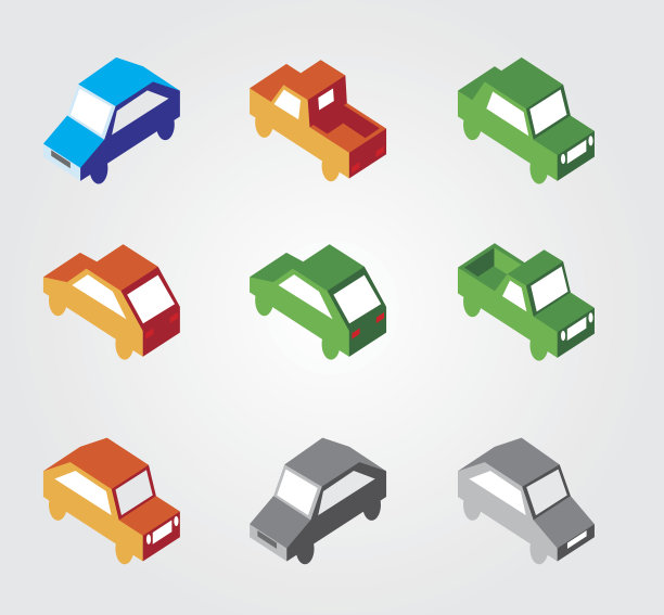 简单的网络图标矢量:等距传输图片下载