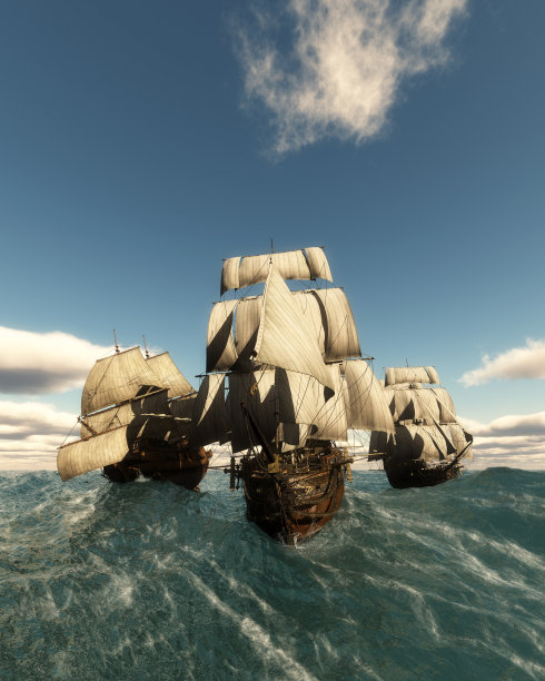 帆船和日落图片下载